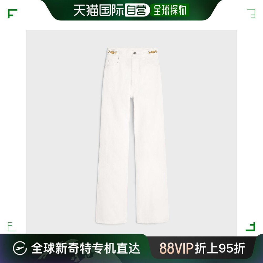 欧洲直邮CELINE/思琳 Jane 亮白色水洗牛仔裤喇叭牛仔裤