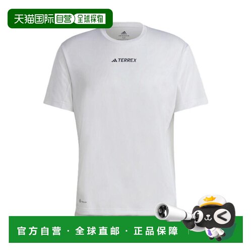自营欧洲直邮Adidas阿迪达斯 TERREX 男士白色聚酯T恤