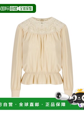 1h可退 香港直邮Celine 思琳 女士 圆领长袖罩衫 2B930008D镂空