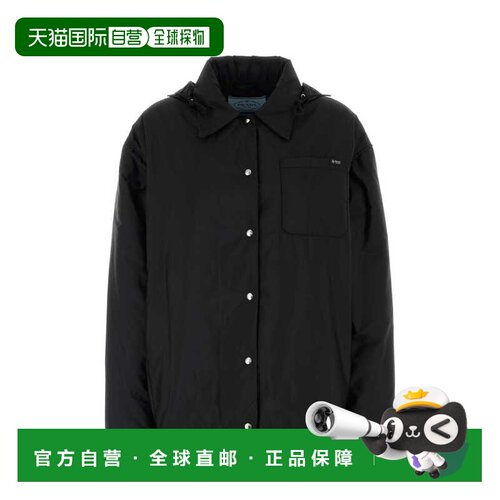 1h可退 香港直邮Prada 普拉达 女士 RE-NYLON 黑色带里衬夹克 29C