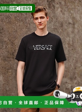 香港直邮Versace 徽标圆领T恤范思哲男装 10064411A04408