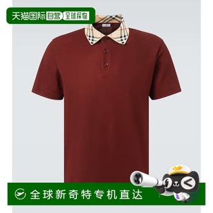 格纹棉质凸纹布Polo衫 1h可退 男士 香港直邮Burberry 巴宝莉