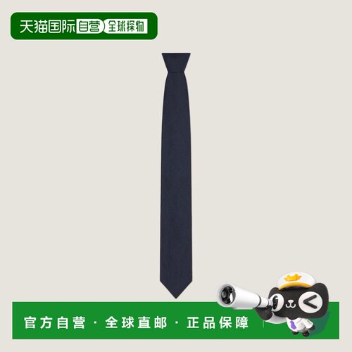 自营欧洲直邮Givenchy纪梵希 男士藏青色提花真丝牛仔效果领带