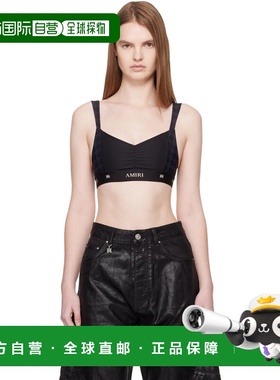 香港直邮AMIRI 女士 黑色 MA Quad 运动文胸 AWBOAC1005