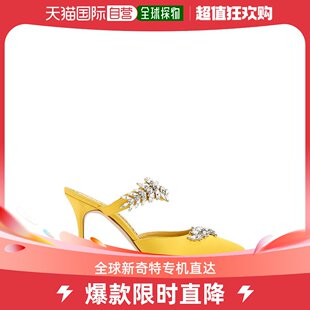 LURUM 香港直邮MANOLO BLAHNIK 女士90毫米 施华洛世奇水晶丝缎穆