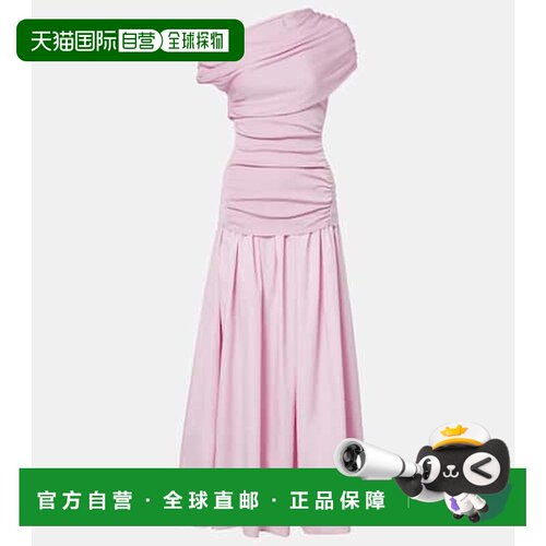 1h可退 香港直邮Self-Portrait 女士 不对称垂褶中长连衣裙