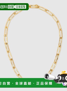 自营欧洲直邮Gucci古驰Link to Love系列女士18k 黄金宽链项链