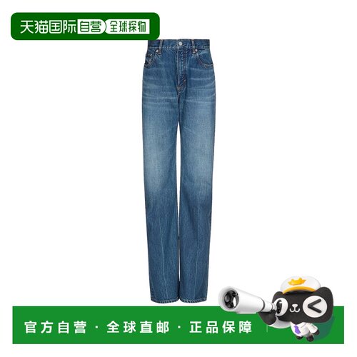 香港直邮alaia 女士 Leg 微喇裤 AA9P1275D011C 舒适时尚牛仔