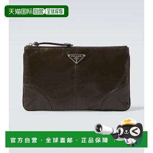 男士 普拉达 皮革手包 black黑色 1h可退 舒适时尚 香港直邮Prada