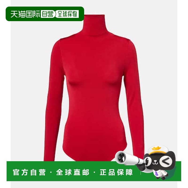 1h可退 香港直邮Wolford 女士 Colorado 高领连体衣 red红色 舒适