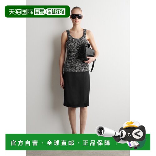 自营欧洲直邮COS Plinth女士黑色反绒皮革斜挎包单肩包手提包