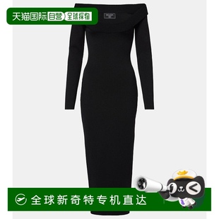 香港直邮Balmain 女士 1h可退 巴尔曼 black黑色 针织长款 连衣裙