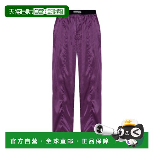 香港直邮TOM FORD 男士休闲裤 T4H201010502 SS2026 紫色 松紧腰