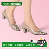 粗跟方扣气质时尚 香港直邮Roger Vivier罗杰.维维亚女士高跟鞋