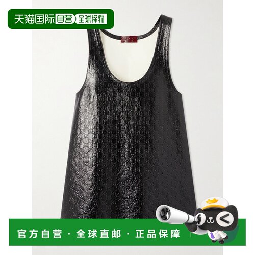 香港直邮Gucci 古驰 女士 GG印花压纹迷你吊带连衣裙 787761XNA2X