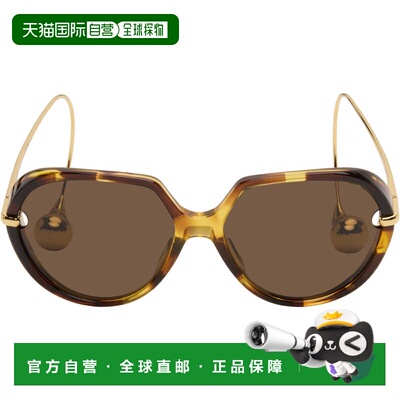 香港直邮Bottega Veneta 葆蝶家 女士 棕色 Drop Squared 太阳镜