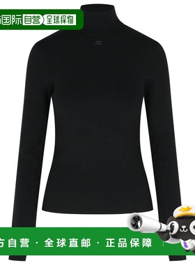 1h可退 香港直邮Courreges 女士 Interlock 高領套頭衫 425MPU260