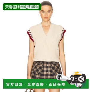 香港直邮Ami Paris 女士 罗纹毛衣马甲 UKS768KN0068