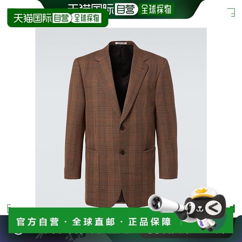 1h可退 香港直邮AURALEE 男士 威尔士王子羊毛西装外套 brown棕色