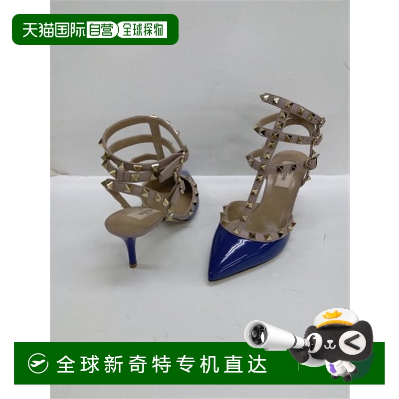 【99新未使用】香港直邮Valentino 铆钉装饰漆皮高跟鞋 UW2S0375V