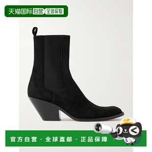 1h可退 KHAITE 女士 方头短筒靴 F1092849 black黑色 舒短靴