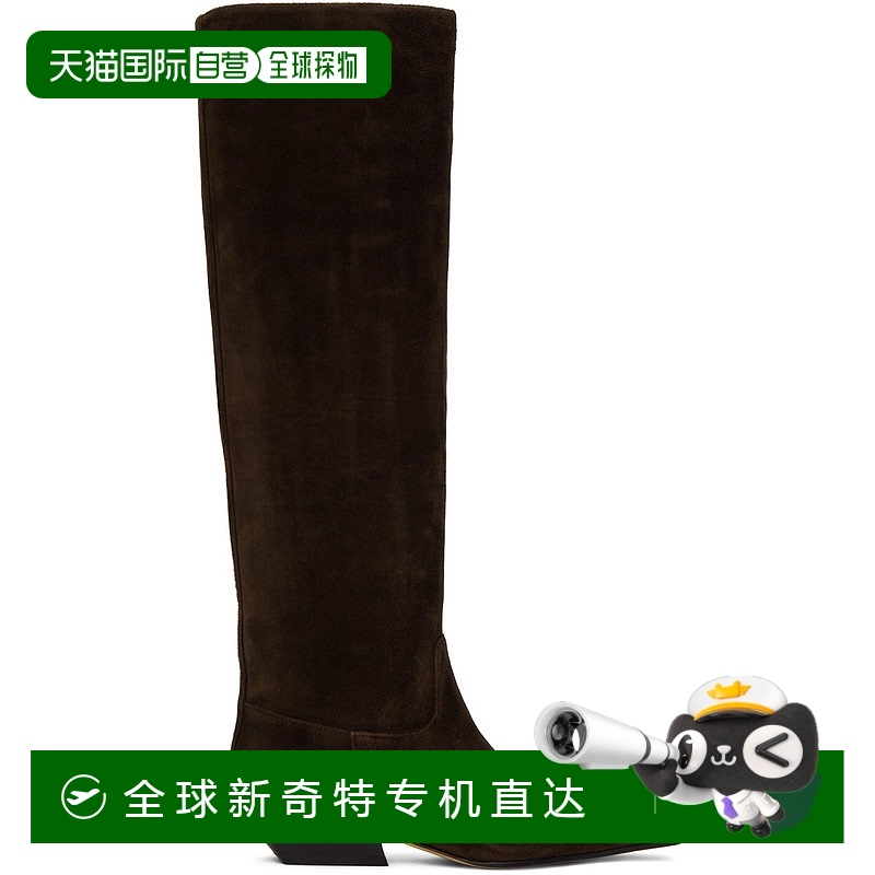1h可退 香港直邮KHAITE 女士 棕色 Marfa 高筒靴 F1071726