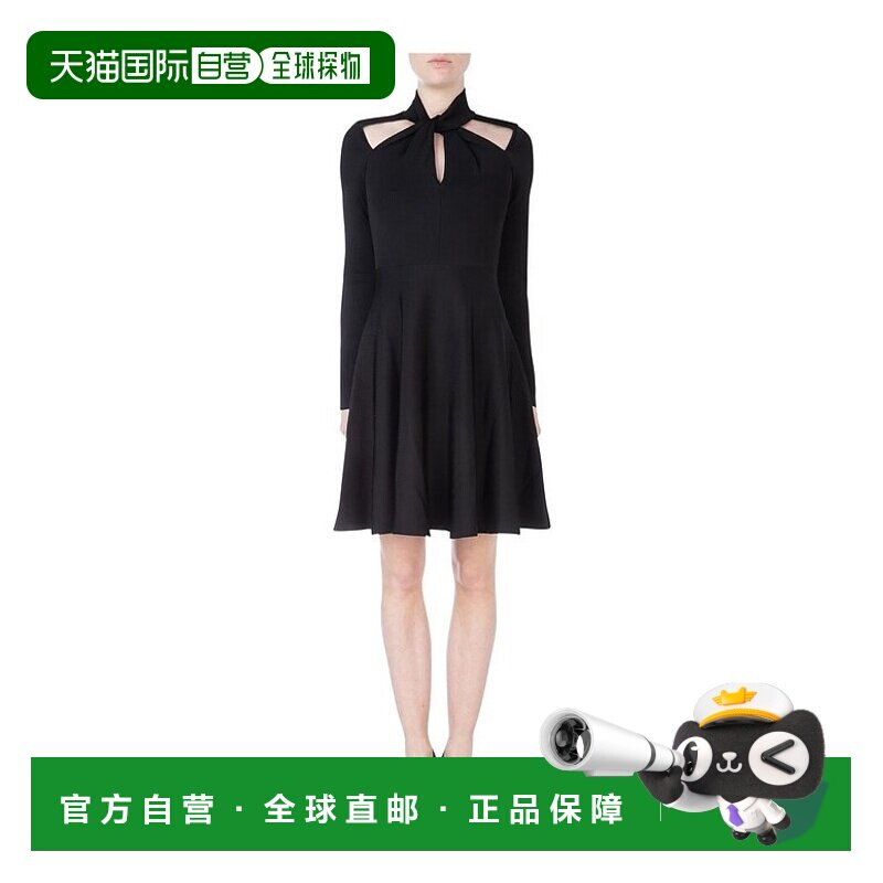 香港直邮Givenchy 黑色修身喇叭连衣裙 BW20N84Z4L
