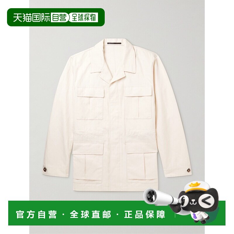 1h可退 香港直邮Loro Piana 诺悠翩雅 男士 翻领长袖休闲夹克 FAM