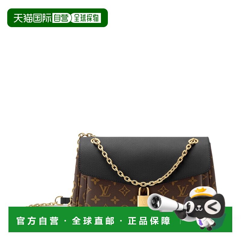 自营欧洲直邮LV路易威登 Saint-Germain女士老花帆布链条手袋钱包