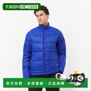 自营欧洲直邮SALOMON 蓝色合成材料男士羽绒服