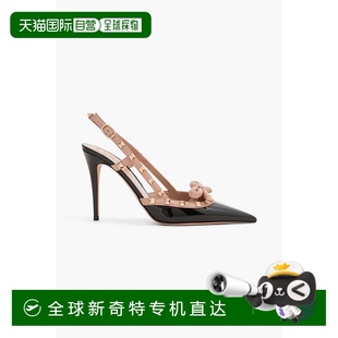 铆钉蝴蝶结漆皮露跟浅 1h可退 香港直邮Valentino 华伦天奴 女士