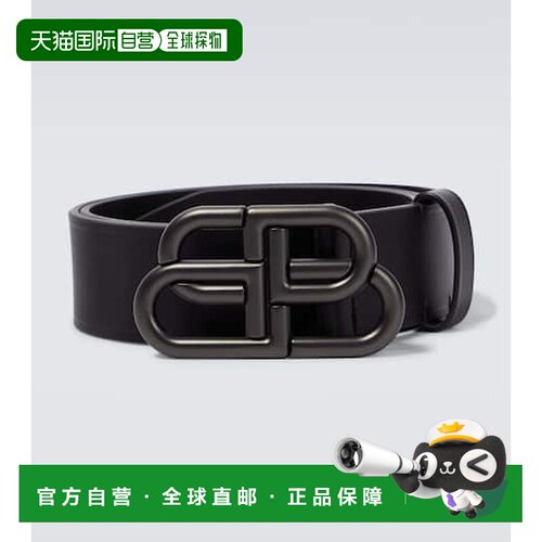 1h可退 香港直邮Balenciaga 巴黎世家 男士 BB 徽标皮带腰带