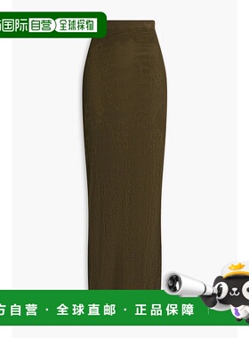 香港直邮Cecilie Bahnsen 女士 兰色洞眼针织中长半身裙 KNI56001