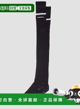 自营欧洲直邮DrMartens马丁大夫 男女通用黑色有机棉混纺长筒袜