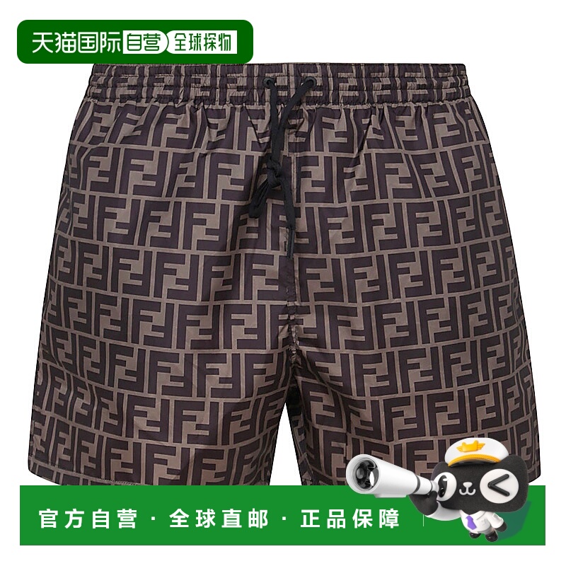 1h可退 香港直邮Fendi 芬迪 男士 FF图案泳裤 FXB077A79F