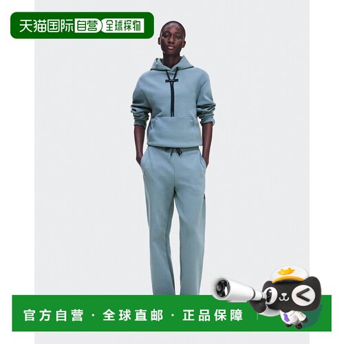 自营欧洲直邮ON昂跑 Focus Tech女士灰湖绿棉质连帽卫衣