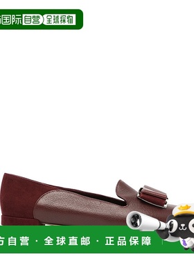 香港直邮Salvatore Ferragamo Hausen 10 蝴蝶结细节平底鞋 74104