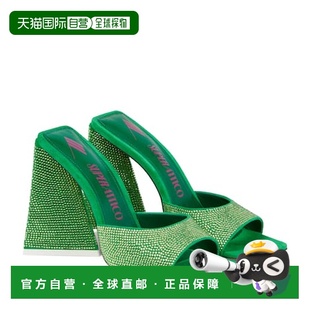 香港直邮The Attico 女士 Devon 精饰皮质绒面革凉鞋 001288牛皮