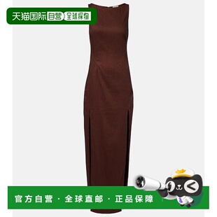 女士 brown棕色 Costa 连衣裙 舒适时 亚麻混纺长款 香港直邮Staud