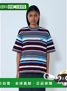 1h可退 香港直邮Prada 普拉达 女士 条纹圆领T恤 P24B3H19BR