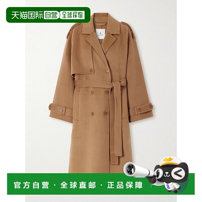 香港直邮1h可退 ANINE BING 女士 Rickie 羊毛羊绒混纺风衣 A0112