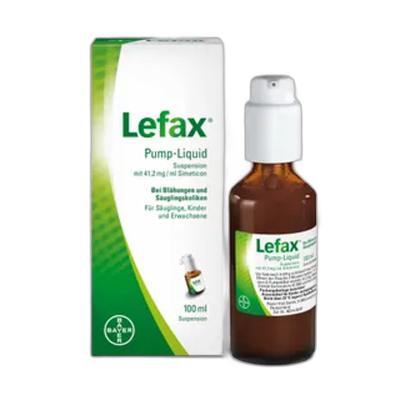 欧洲直邮德国Lefax西甲硅油100ml缓解胀气肠绞痛宝宝止吐拜耳