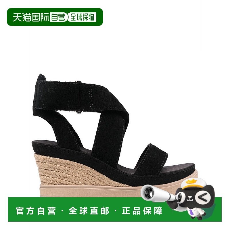 香港直邮Ugg 女士 徽标高跟凉鞋 1139052 black黑色 舒适时尚