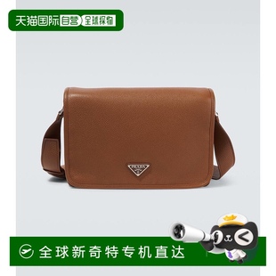 brown棕色 男士 皮革肩包 舒适时尚 香港直邮Prada 1h可退 普拉达
