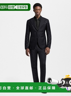 自营1h可退 欧洲直邮LV路易威登 Pont Neuf系列男士黑色羊毛棋盘