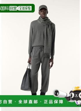 自营欧洲直邮Loro Piana 男士灰色婴儿羊绒毛衣