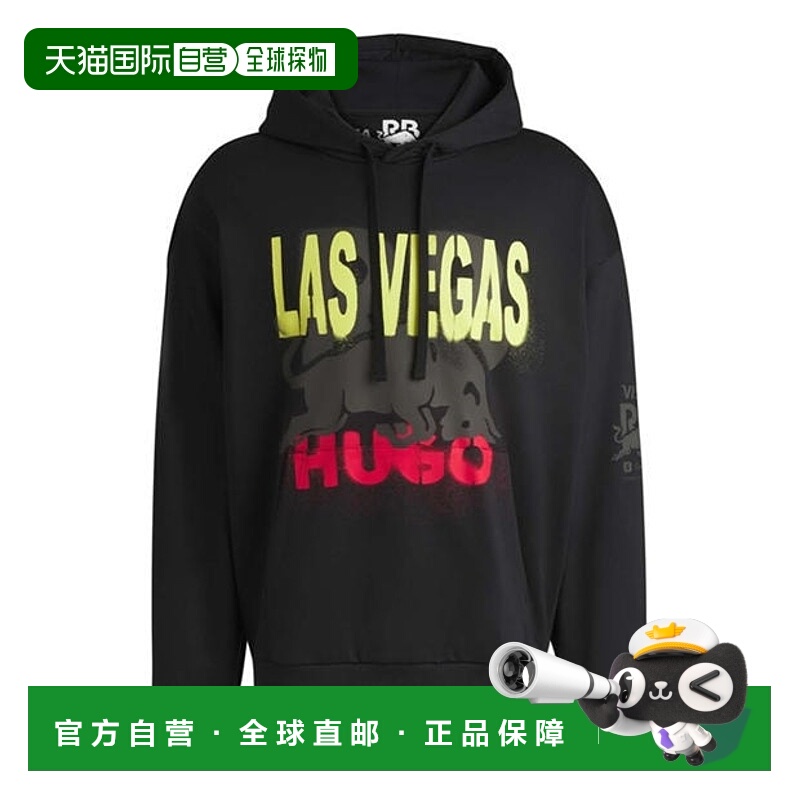 1h可退 香港直邮HUGO 雨果 男士 Las Vegas Special Artwork 连帽