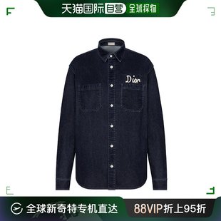 Men 海军蓝logo刺绣牛仔衬衫 23SS 香港直邮DIOR