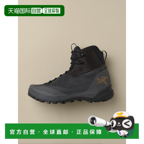 自营欧洲直邮Arcteryx始祖鸟 Konseal男士黑色/石墨色皮革中帮徒