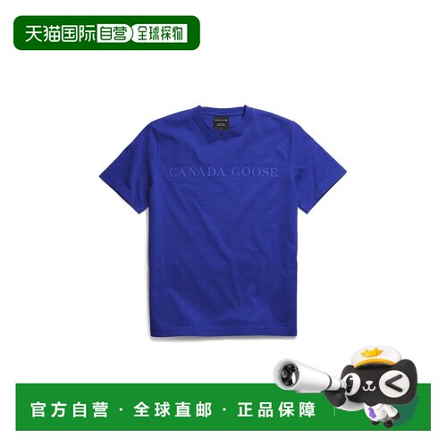 欧洲直邮自营Canada Goose加拿大鹅 Vantage男士钴蓝色棉质刺绣短